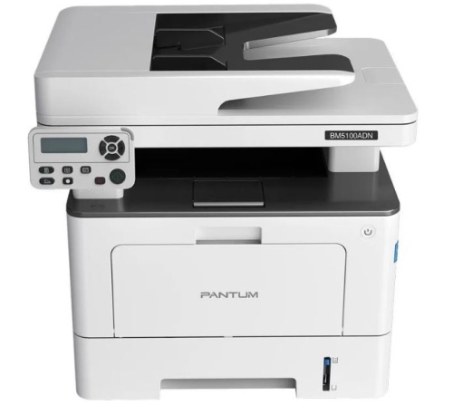 МФУ лаз. A4 Pantum BM5100ADN <40стр-мин/первая 6.9сек/1200dpi/DADF/Duplex/USB/LAN/белый-серый>