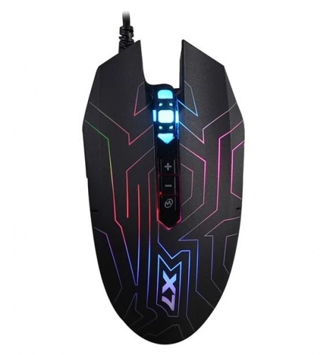 Мышь A4 X-77 черный оптическая (2400dpi) USB (8but)