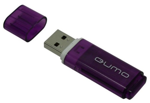 Флеш диск USB2.0 64Gb QUMO Optiva 01 White <белый/пластик/колпачок>