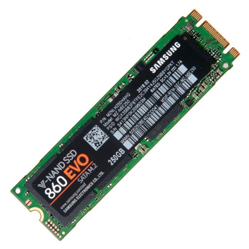 Накопитель M.2 SSD 250Gb Samsung 860 EVO (2280/R550/W520/88000 IOPS/3D TLC V-NAND/Samsung MJX/MZ-N6E250BW)