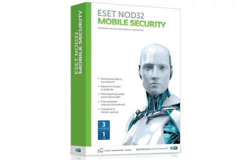 ПО Антивирус ESET NOD32 Mobile Security 3 моб. устройства/1год (NOD32-ENM2-NS-BOX-1-1)  В РФ предоставляется официальная замена на PRO32