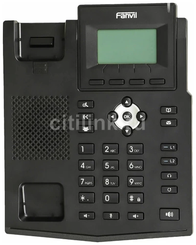 Телефон IP Fanvil X3S Lite черный <2,3дюйма/PoEвключен/точечно-матричный дисплей 132x64> Характеристики IP-телефона Fanvil X3S Lite 2 SIP линии HD голос PoE включен (только X3SP Lite) Точечно-матричный дисплей 132x64 Режим трубки / громкой связи / га