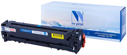 Тонер-картридж HP CF211A/CE321A/CB541A/716/731 Cyan, рес. 1600 стр. (Совм) NV-Print
