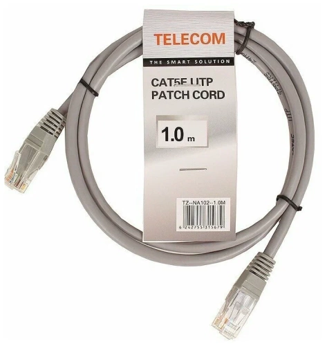 Патч-корд UTP кат. 5e,  1.0м CU/медь 24AWG ACD белый (ACD-LPU5C-10W)