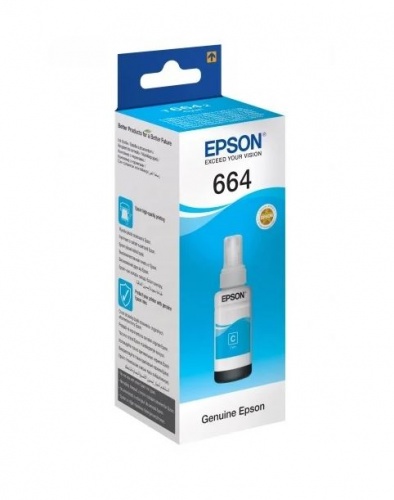 Чернила Epson T6642 cyan для L100/L110/L200/L1300/L210/L300/L312/L350/L355/L550/L555 (70 мл) (C13T66424A)