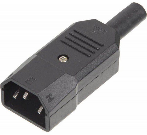 Вилка Lanmaster LAN-IEC-320-C14/90 угловая Вилка Lanmaster LAN-IEC-320-C14/90 угловая