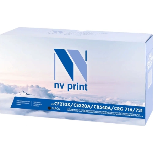 Тонер-картридж HP CF210X/CE320A/CB540A/716/731 Black, рес. 2200 стр. (Совм) NV-Print