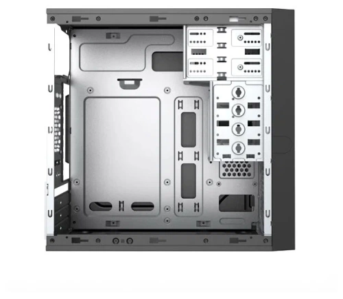 Корпус mATX FoxLine FL-733-FZ450R (Black/450W(120mm)/2x5.25"/5x3.5"/2x2.5"/2xUSB2.0)