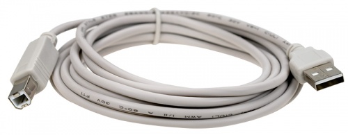 Кабель Am - Bm USB2.0 соединитель 3м,для принтера, белый,Gembird (CC-USB2-AMBM-10)