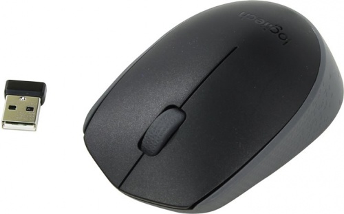 Мышь Logitech M171 <беспроводная/оптическая/1000dpi/1xAA/USB/черный-серый> (910-004424)