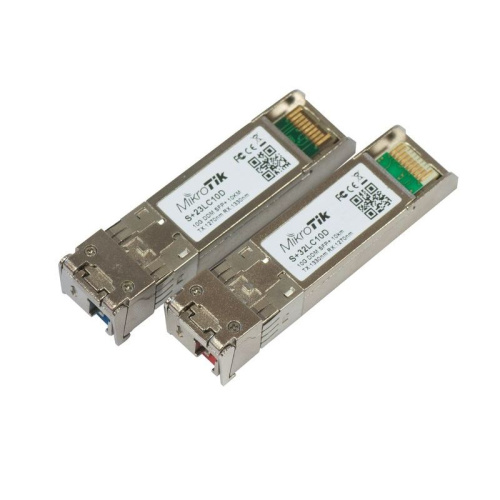 Трансивер SFP+ Mikrotik S+2332LC10D 2шт (Single Mode/LC/10км/(1270/1330)нм/10Gbit)