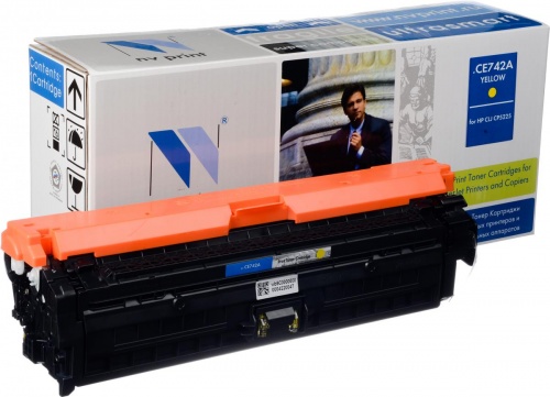 Тонер-картридж HP CE742A yellow к LJ CP5220, ресурс 7300 стр , (Совм) NV-Print