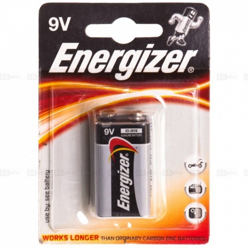 Батарейка 6LR61 щелочная крона Energizer BL1