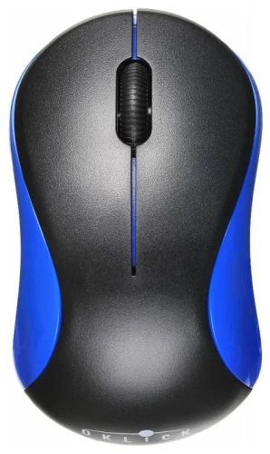 Мышь Oklick 605SW <беспроводная (радио)/оптическая/1200dpi/2кнопки/USB/черный-синий>