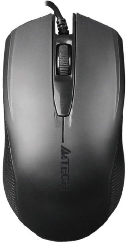 Мышь A4 OP-760 <оптическая/1000dpi/2 кнопки/чёрная/USB>