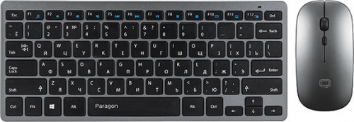 Клавиатура+мышь Qumo Paragon K15/M21 (черный-серый/беспроводной/78кл/мышь 4кн/1600dpi/аккумулятор)