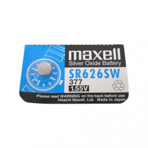 Батарейка часовая MAXELL 377 SR626SW (оксид-серебра) 1/10 (цена за 1шт)