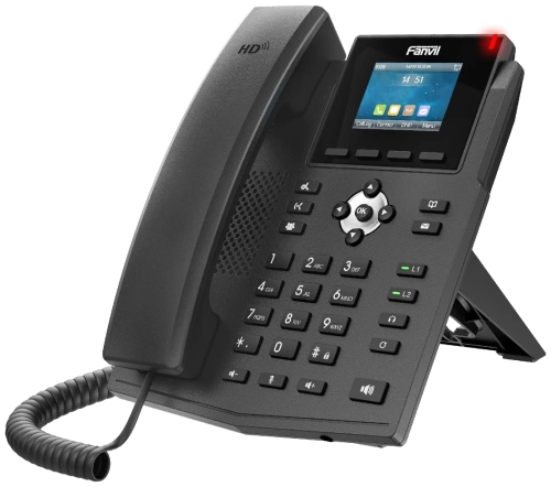 Телефон IP Fanvil X3S Pro черный <4xSIP/HD голос/2,4дюйма/настольная подставка/настенная>