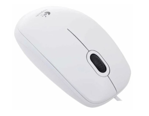 Мышь Logitech B100 (оптическая/800dpi/3 кнопки/белая/USB/910-003360)