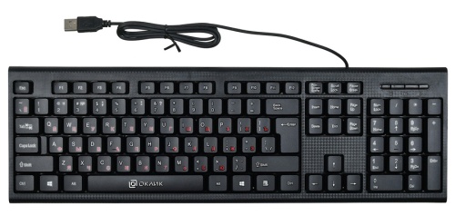 Клавиатура Oklick 120M <чёрная/Standard/105кл/1.35м/USB>