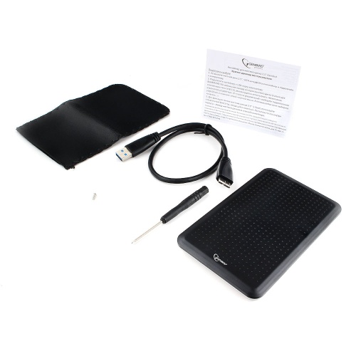 Внешний корпус для HDD 2.5" Gembird EE2-U3S-60 <USB3.0/SATA/черный/сталь>