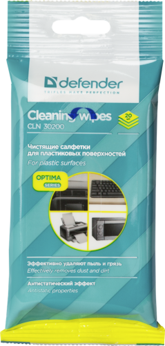 Салфетки Defender CLN 30200 Optima для поверхностей, мягкая упаковк, 20шт
