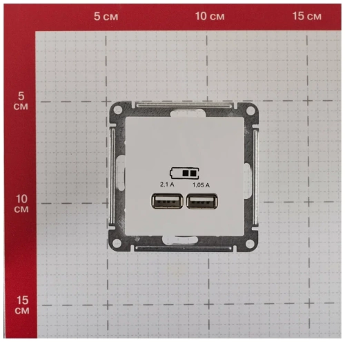 Розетка Atlas Design <белый/1,05А/1порт/USB> Розетка Atlas Design <белый/1,05А/1порт/USB>