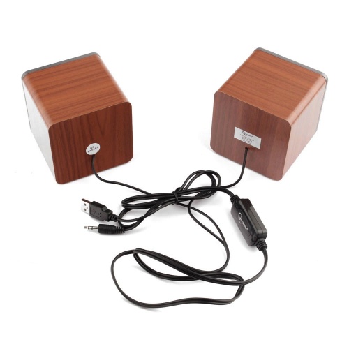 Колонки 2.0 Gembird SPK-206 (коричневый/5 Вт/80 Гц–20000 Гц/МДФ/USB)