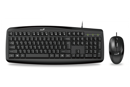 Комплект Genius KM-200 <клавиатура KB-200/мышь NetScroll 120 V2/black/USB>