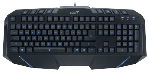 Клавиатура Genius G265 <черная/игровая/104+8кл/LED/USB>