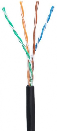 Кабель UTP, 4 пары, категория 5e, Cu/медь, для внешней прокладки, 100м Netlan (EC-UU004-5E-PE-BK-1)