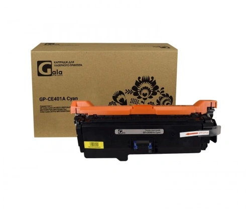 Тонер-картридж HP CE401A Cyan к CLJ Color M551/М551n/M551dn/M551, рес. 6000 стр., (Совм) GalaPrint