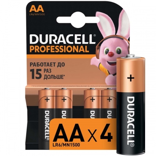 Батарейка AA (LR06) щелочная Duracell Simply (Basic) BL4 (4шт)