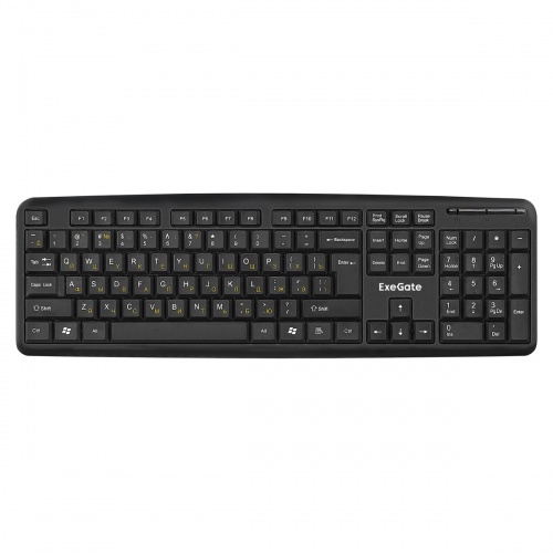 Клавиатура Exegate LY-331L <черная/104кл/водозащита/USB/2 м.> EX279940RUS/EX263906RUS