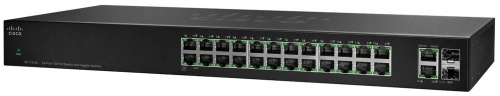 Коммутатор 24-port Cisco SF112-24 (24x100Mbit/2xSFP/Console/128Mb)