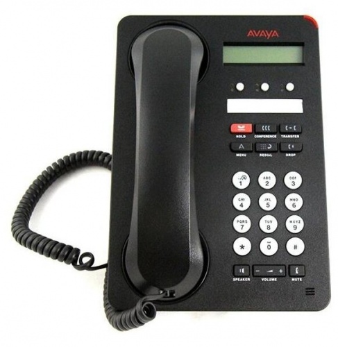 Телефон VoIP Avaya 1603 (черный/LCD(ч/б, 2 строки)/SIP/WAN/LAN/PoE) (700508259) без БП