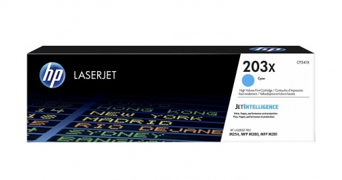 Тонер-картридж HP CF541X (Cyan) для Color LJ Pro M254/M280/M281, ресурс 2500 стр (5%), оригинал