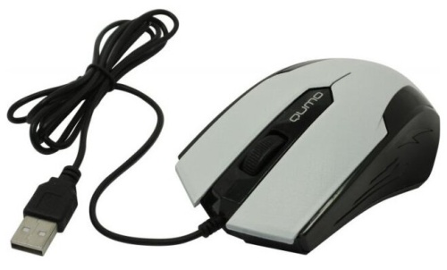 Мышь Qumo Office M14 <проводная/оптическая/1000 dpi/3кн/1,5 м/USB/белая>