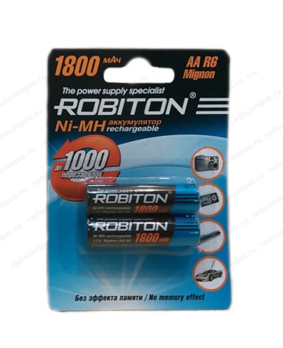 Аккумулятор AA 1800mAh ROBITON 1800MHAA-2 Ni-Mh BL2 (2шт)