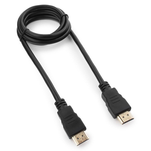 Кабель HDMI - HDMI соединитель 1м v1.4 ,позол.разъемы,экран,чёрный Гарнизон (GCC-HDMI-1М)