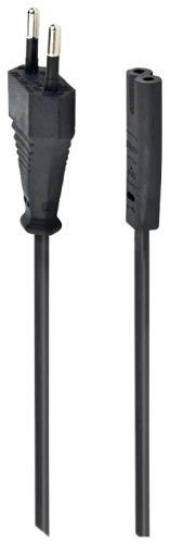 Кабель CEE 7/16 - C7 соединительный 1,8м, для ноутбуков,черный, Cablexpert (PC-184-VDE-1.8M)