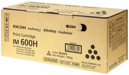 Тонер-картридж Ricoh IM 600H Black для 801, IM 550F 550; P 800, рес. 40000 стр. <оригинал>