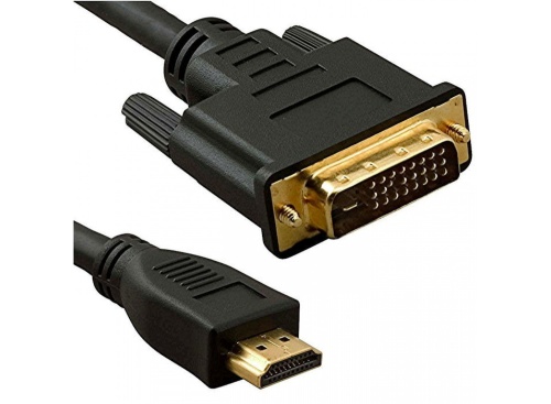Кабель HDMI - DVI соединитель,3.0м, позол.контакты, экран,чёрный,Gembird (CC-HDMI-DVI-10)