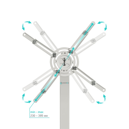 Кронштейн для проектора Onkron K2D <настенный/поворотно-выдвижной и наклонный/до 10кг/белый>