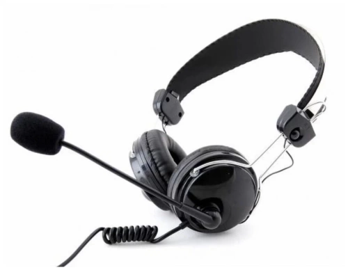 Наушники A4 HS-7P <накладные/черный/20Гц-20КГц/2.5м>