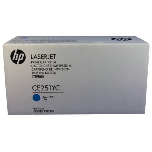 Тонер-картридж HP CE251YC Cyan к LJ CM3530/CM3530fs/CP3525dn/CP3525x, <оригинал>