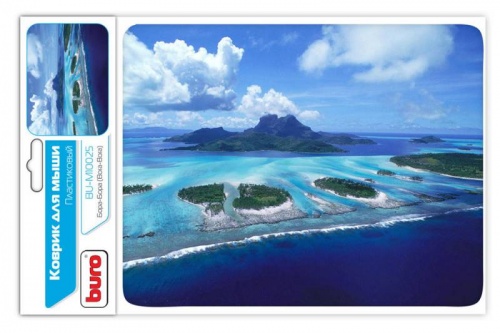 Коврик для мыши Buro BU-M10025 (пластик, губчатая резина/230х180х2мм/Бора-Бора)