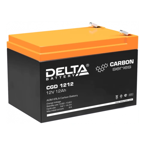 Батарея аккумуляторная 12V/12Ah Delta CGD 1212 (151x98x95мм/3.9kg/15лет) карбоновая добавка Батарея аккумуляторная 12V/12Ah Delta CGD 1212 (151x98x95мм/3.9kg/15лет) карбоновая добавка