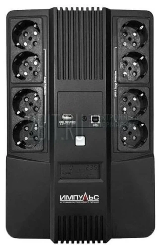 ИБП  800VA/480W Импульс Мастер MT80107 (Line-interactive/AVR/1x12V-10Ah/8xEuro(4+4)/RJ45/2xUSB2.0+USB-B) ИБП  800VA/480W Импульс Мастер MT80107 (Line-interactive/AVR/1x12V-10Ah/8xEuro(4+4)/RJ45/2xUSB2.0+USB-B)