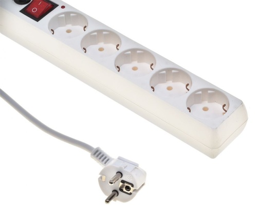 Сетевой фильтр 3,0м Buro 500SH-3-W (5 розеток) белый